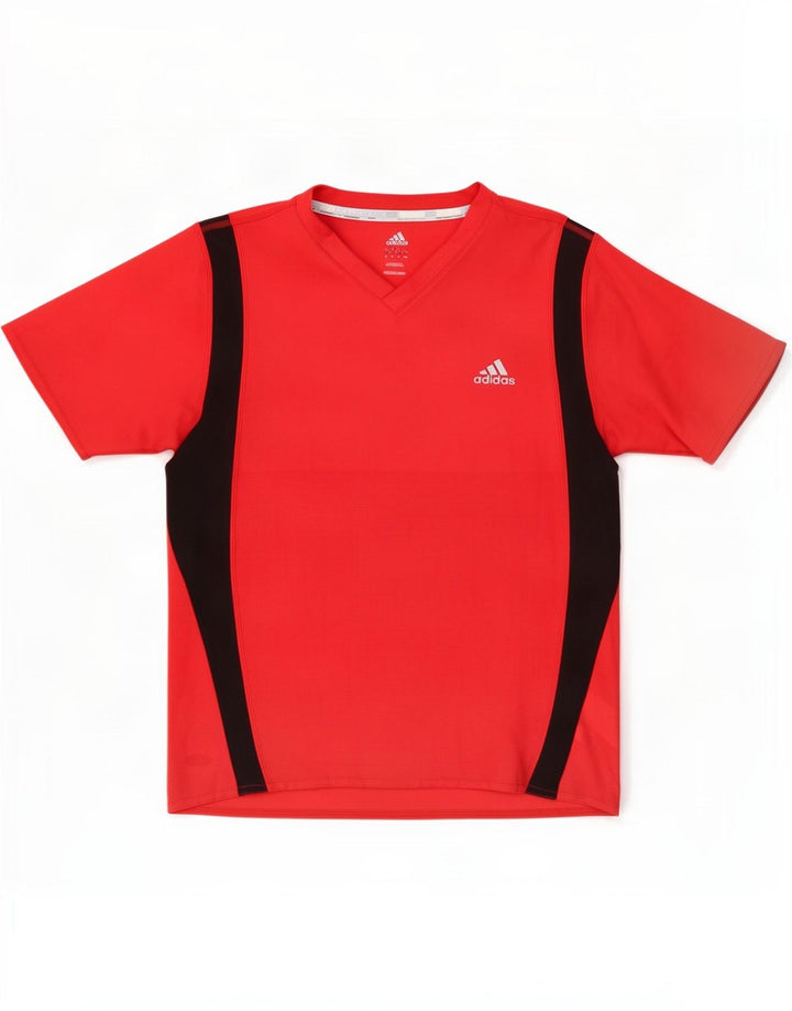 Adidas muška majica kratkih rukava srednje crvene boje poliester