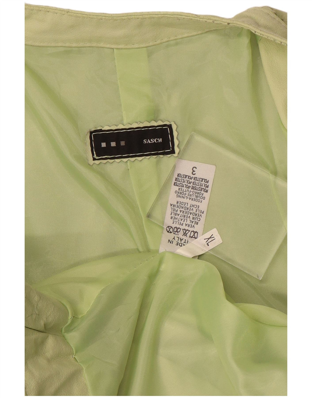 Sasch ženska kratka kožna jakna UK 18 XL zelena koža