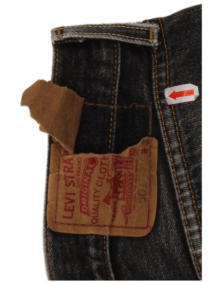 LEVI'S muške 501 ravne traperice W32 L32 crni pamuk