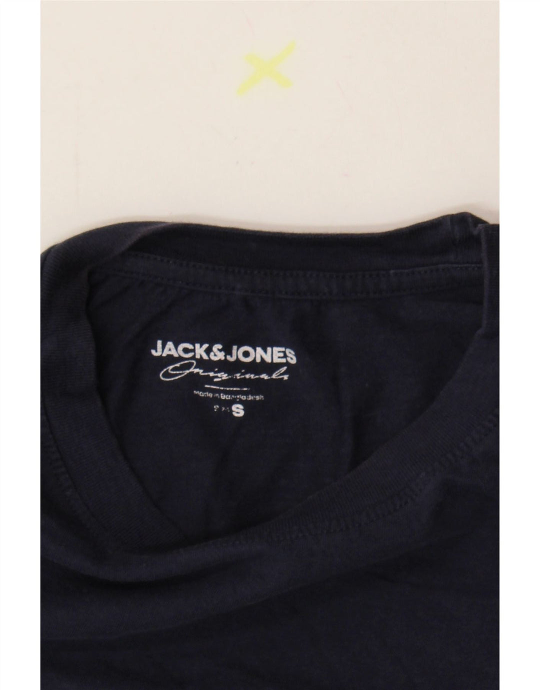 JACK & JONES Mens T-Shirt Top Small Navy Blue Cotton Vintage Jack & Jones and Second-Hand Jack & Jones from Messina Hembry 