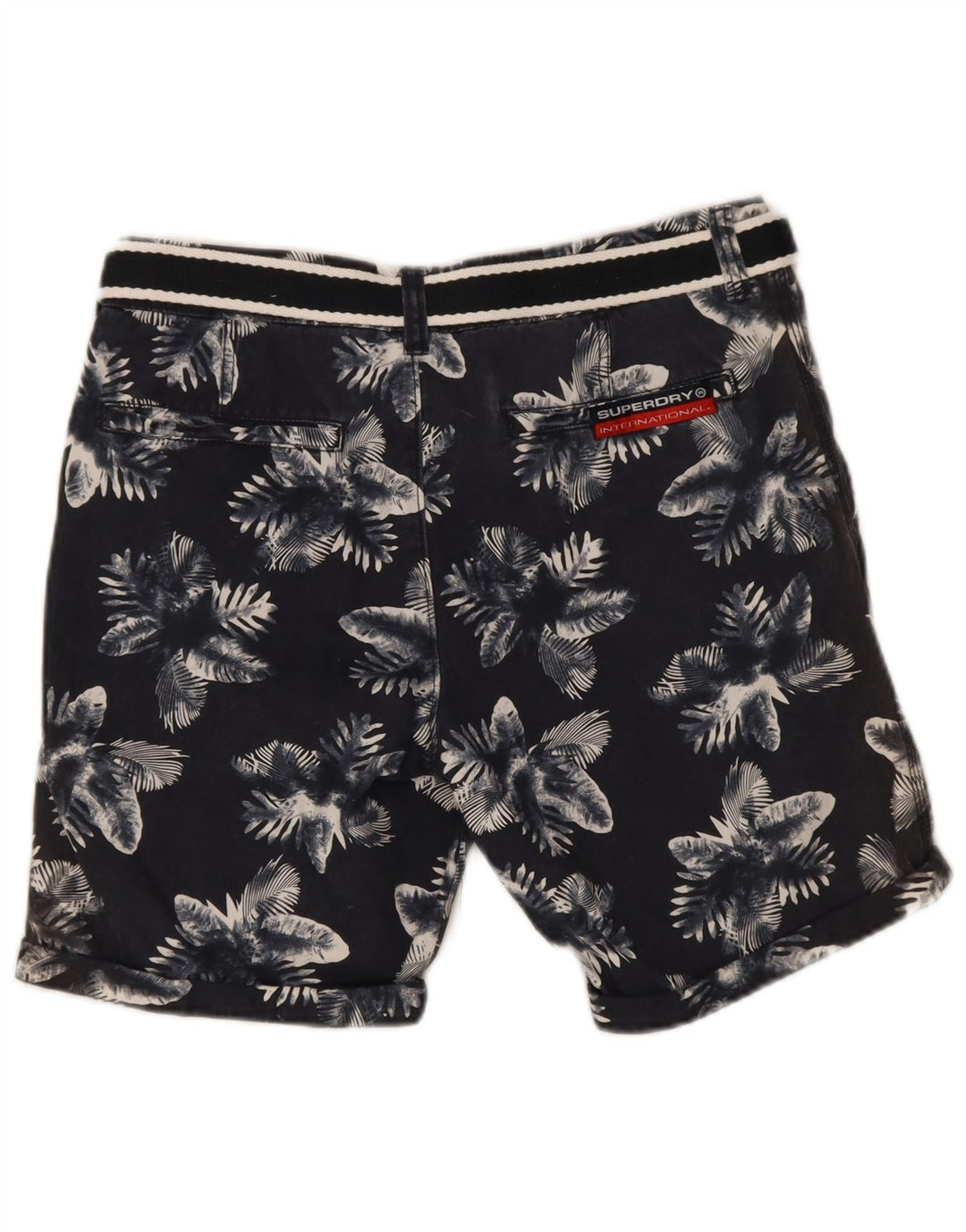 Superdry muške chino kratke hlače srednje veličine W32 tamnoplave cvjetne
