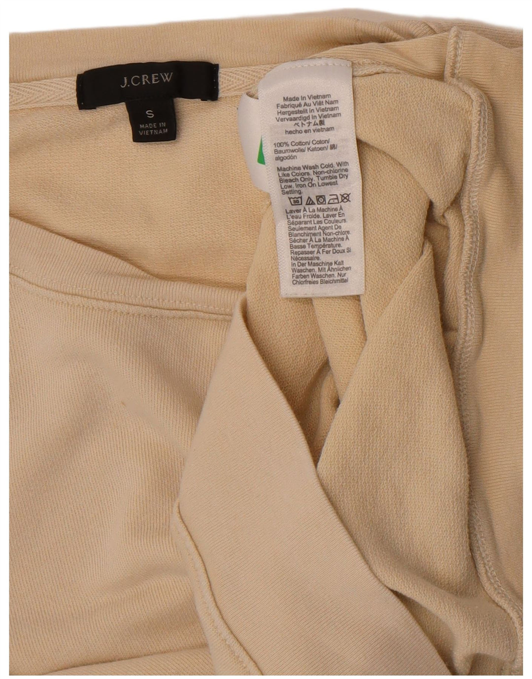 J. Crew Ženska skraćena prekomjerna majica s kratkim rukavima UK 10 Small Off White