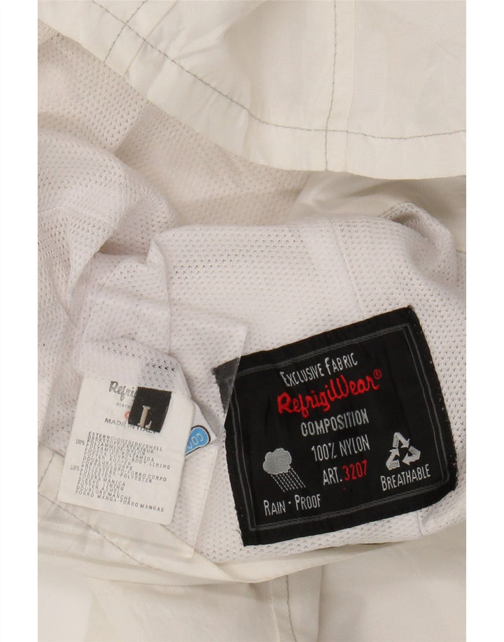 REFRIGIWEAR Womens Rain Jacket UK 16 Large White Polyamide