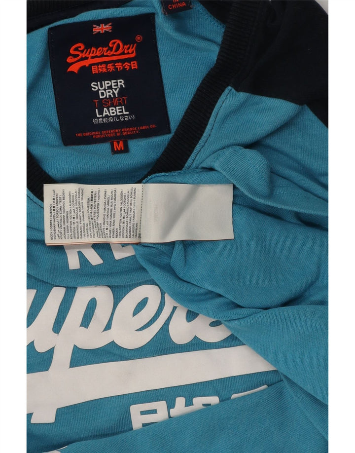 Superdry muška grafička majica dugih rukava, pamuk srednje plave boje