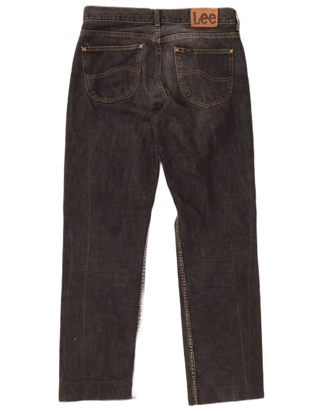 LEE muške Seattle ravne traperice W34 L30 crni pamuk