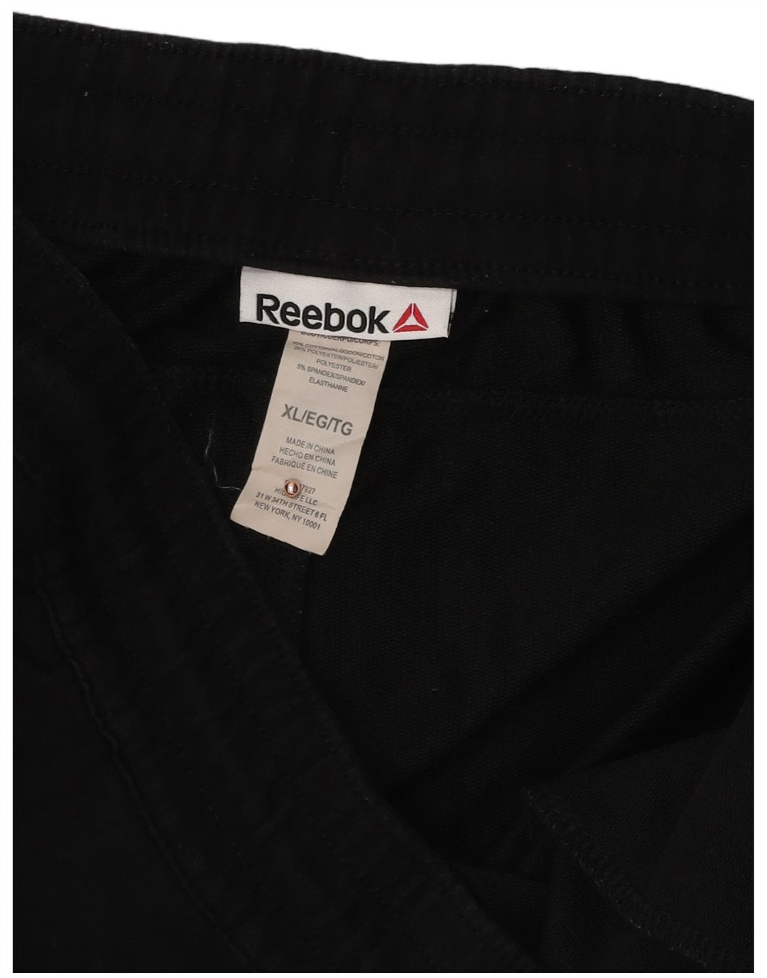 REEBOK Muška trenirka Hlače Joggers XL crni pamuk