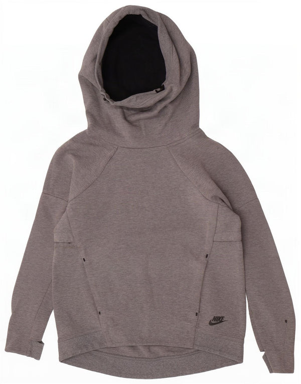 Nike Ženska majica s kapuljačom UK 10 Mali sivi flekasti pamuk