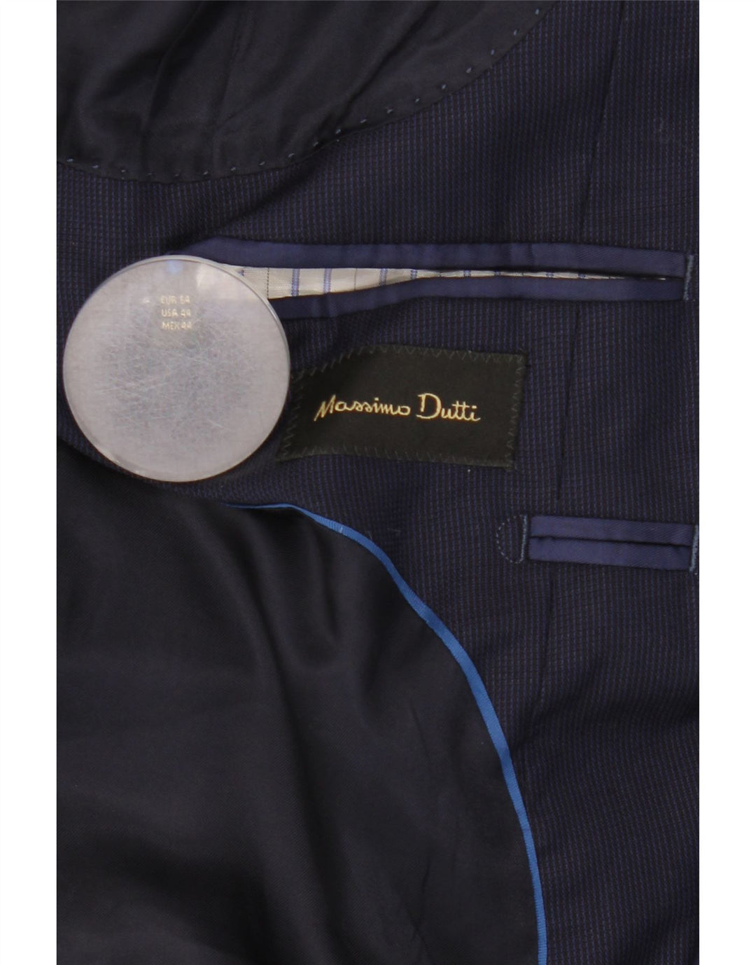 Massimo Dutti muška jakna s 2 gumba EU 54 XL tamnoplava vuna