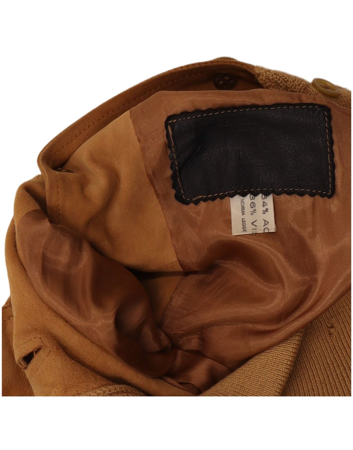 Vintage muška bomber jakna od brušene kože UK 36 Mala smeđa kožna