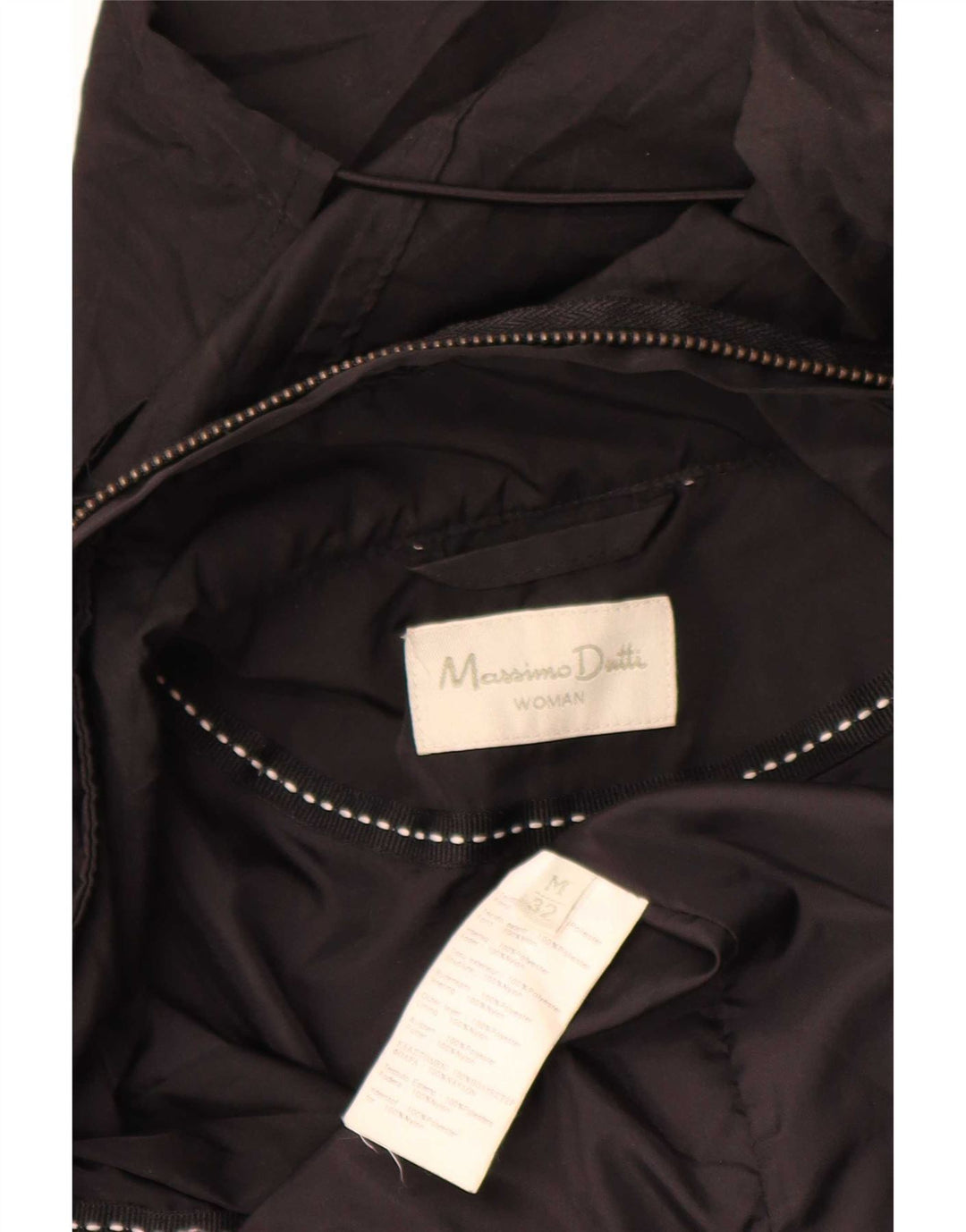 Ženska parka jakna s kapuljačom Massimo Dutti UK 14 srednje crna