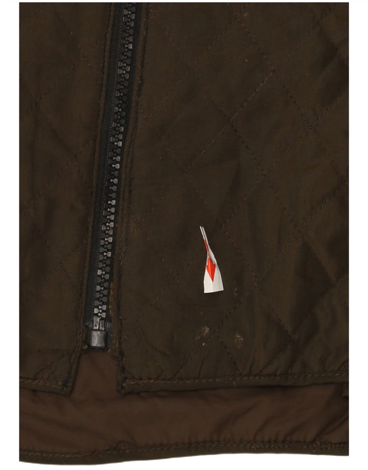 Ellesse ženska prošivena jakna UK 12 srednje smeđi poliester