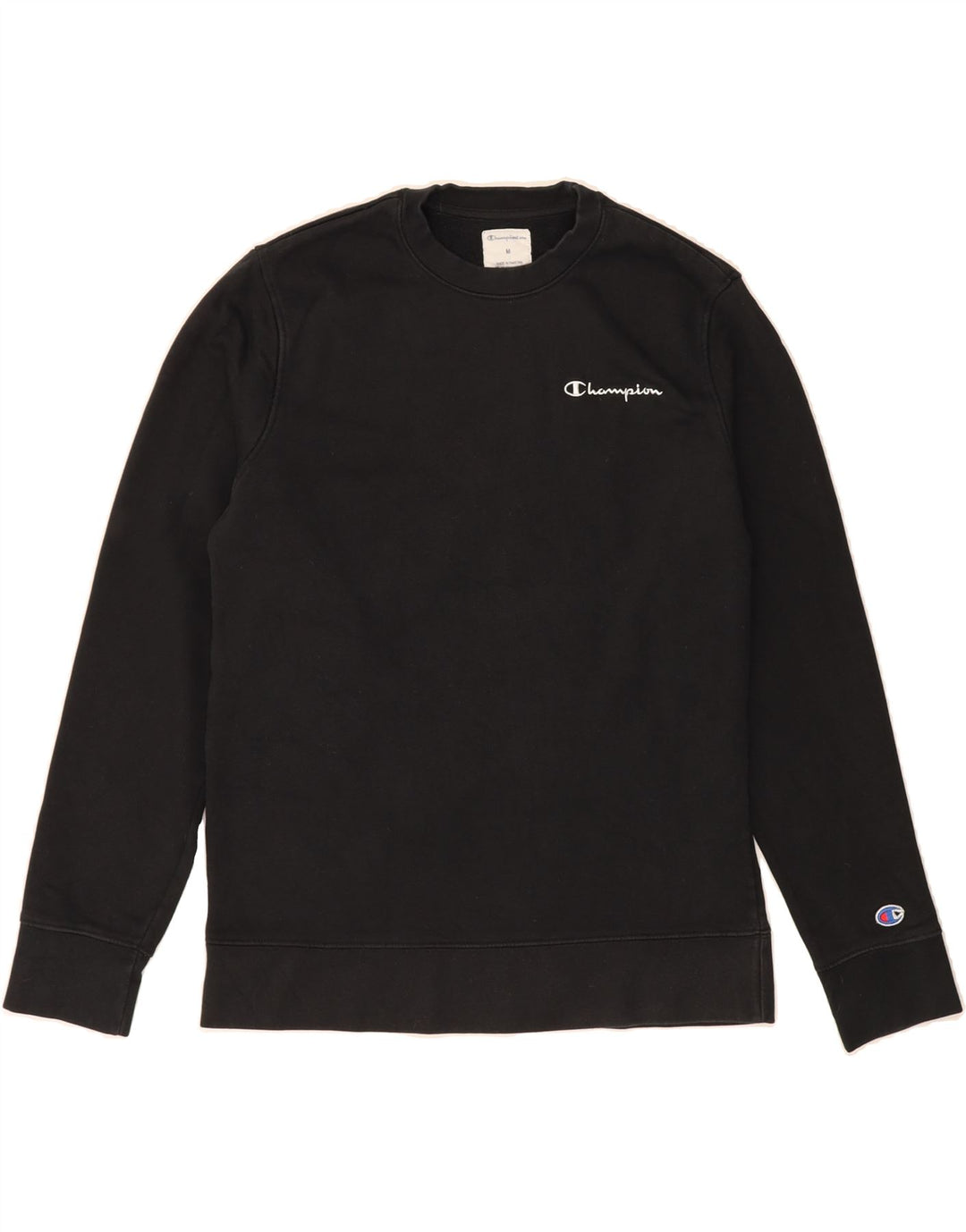 CHAMPION Mens Sweatshirt Jumper Medium Black Cotton Vintage Champion and Second-Hand Champion from Messina Hembry 