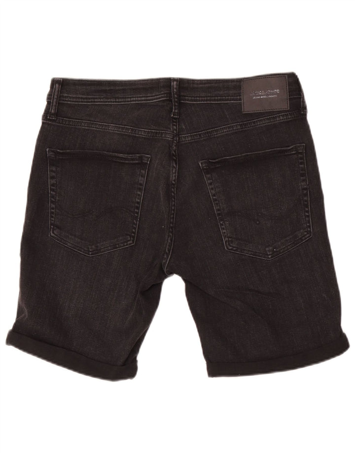 Jack & Jones muške traper kratke hlače srednje veličine W32 crni pamuk