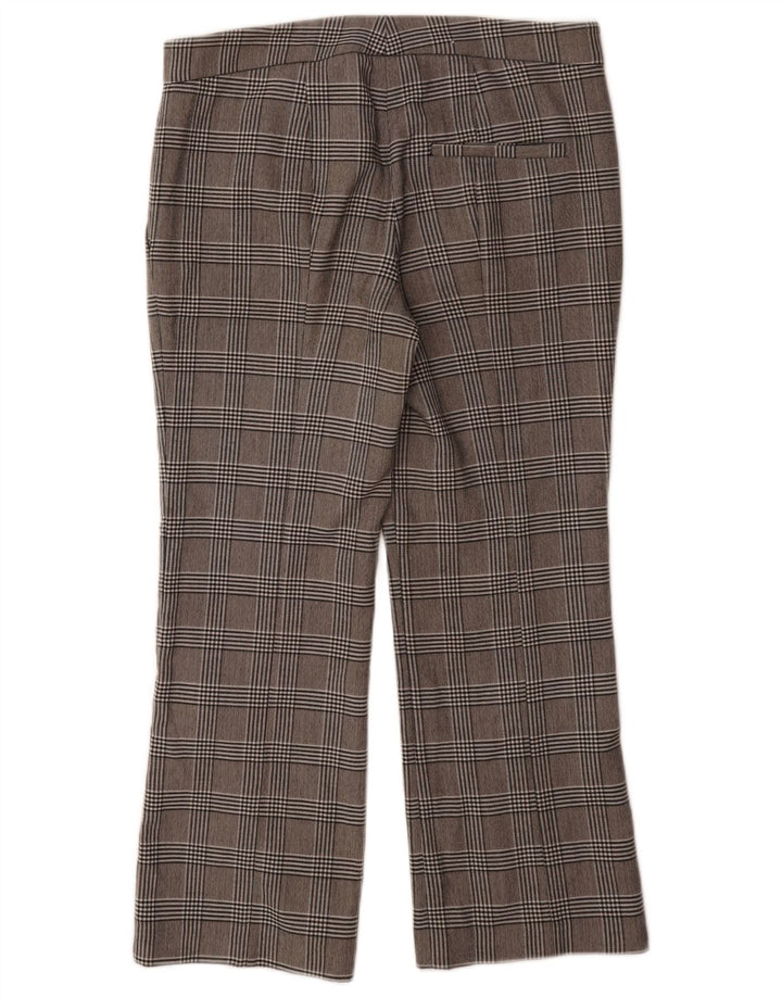 Zara ženske hlače ravnog odijela EU 38 male W32 L26 sivi karirani poliester