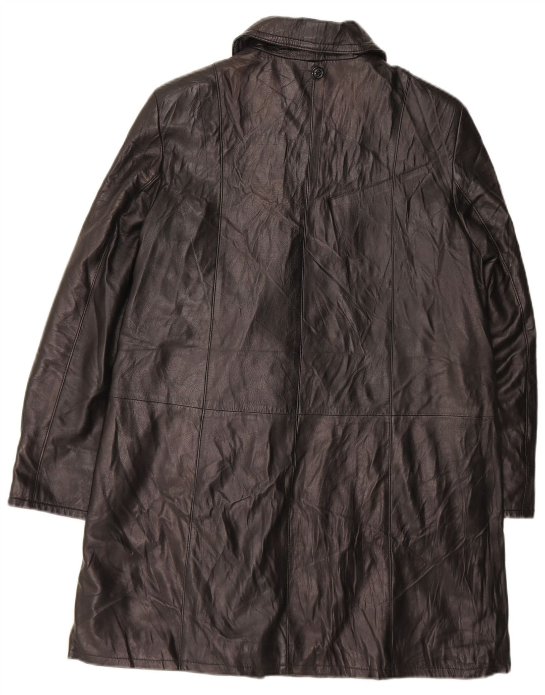 DALLAS Womens Leather Coat UK 14 Medium Black Leather