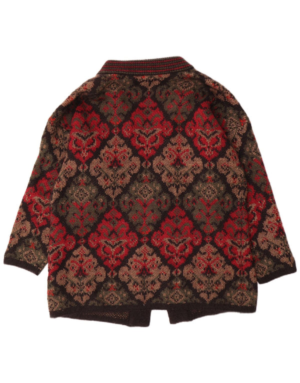 EASTEX ženski veliki kardigan pulover UK 16 Large Red Fair Isle akril