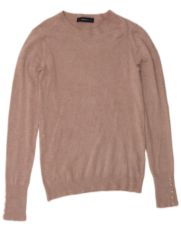 Zara ženski džemper s morskim izrezom UK 12 Srednje ružičasta viskoza