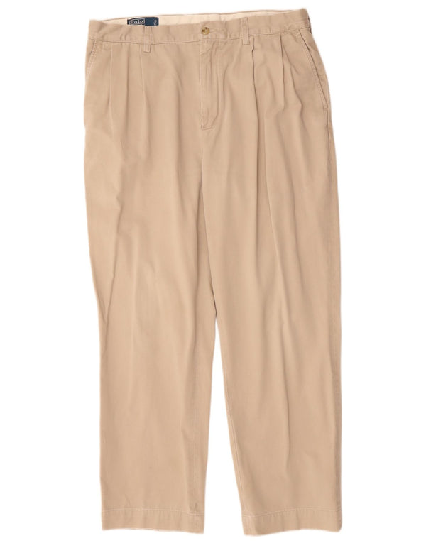 Polo Ralph Lauren Mens Prospect Pant Chino Trousers W36 L32 Beige Cotton