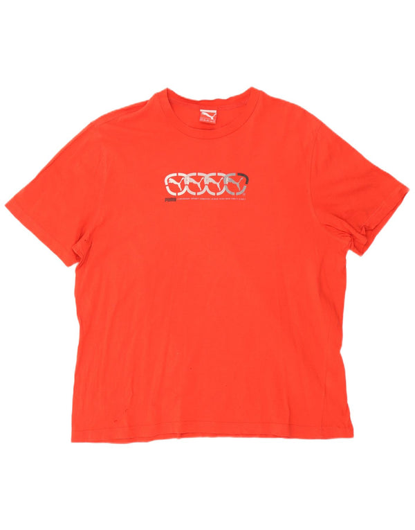 Puma muška majica s grafičkim motivima 2XL narančasta