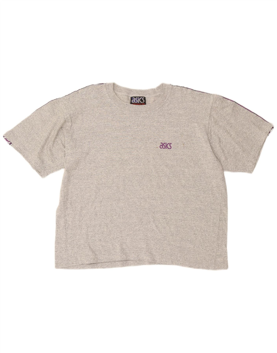 ASICS ženska majica kratkih rukava velikih dimenzija UK 16 Large Grey Flected Cotton