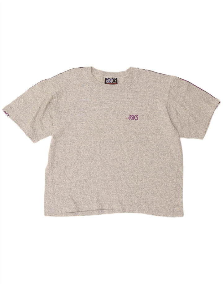 ASICS ženska majica kratkih rukava velikih dimenzija UK 16 Large Grey Flected Cotton