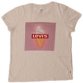 LEVI'S Ženska majica kratkih rukava s grafičkim motivima UK 12 Srednje bijeli pamuk