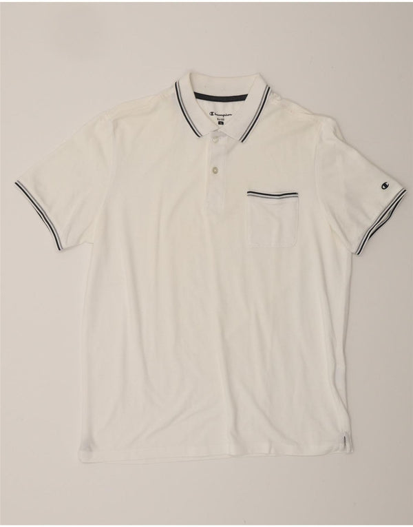 CHAMPION Muška polo majica Easy Fit Large White Pamuk