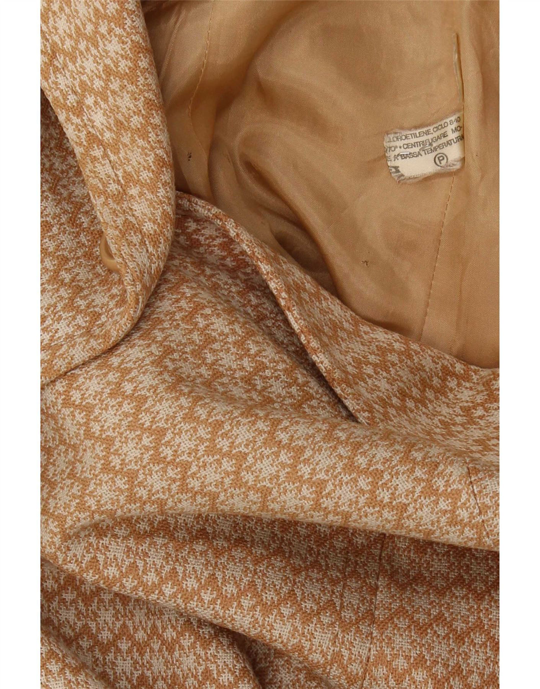Vintage ženski kaput UK 10 Small Beige Geometric