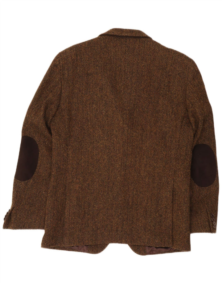 Harris Tweed muški sako sa 2 gumba IT 50 velika smeđa riblja kost