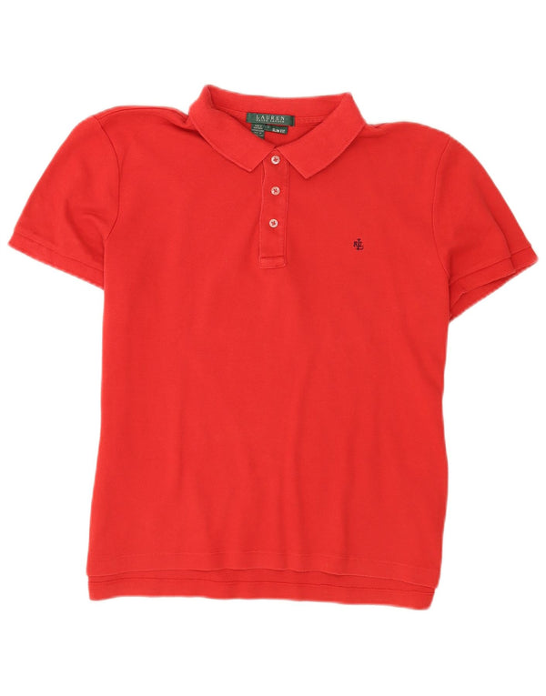Ženska uska polo majica Ralph Lauren UK 14 Veliki crveni pamuk