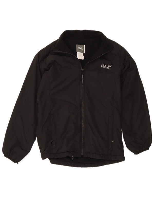 Jack Wolfskin ženska jakna s podstavom od vjetra UK 12 Srednji crni poliester