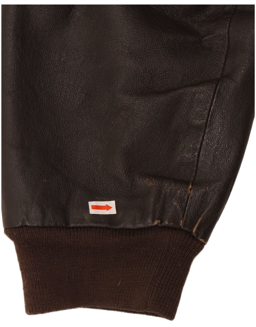 VINTAGE muška široka kožna jakna UK 36 Mala smeđa koža