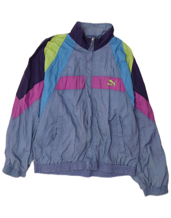 PUMA muška trenirka, gornja jakna od poliamida srednje plave boje