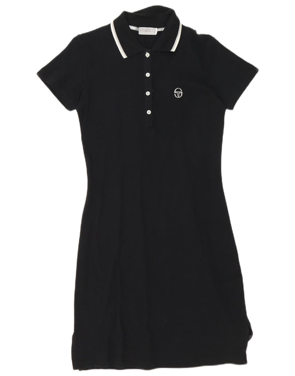 Sergio Tacchini ženska polo haljina UK 14 Veliki crni pamuk