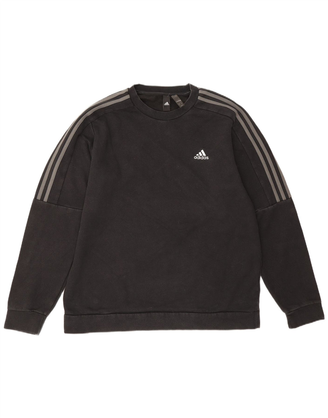 Veliki crni pamučni muški džemper Adidas