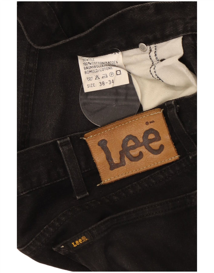 Lee Mens Seattle Straight Jeans W38 L30 Crni pamuk