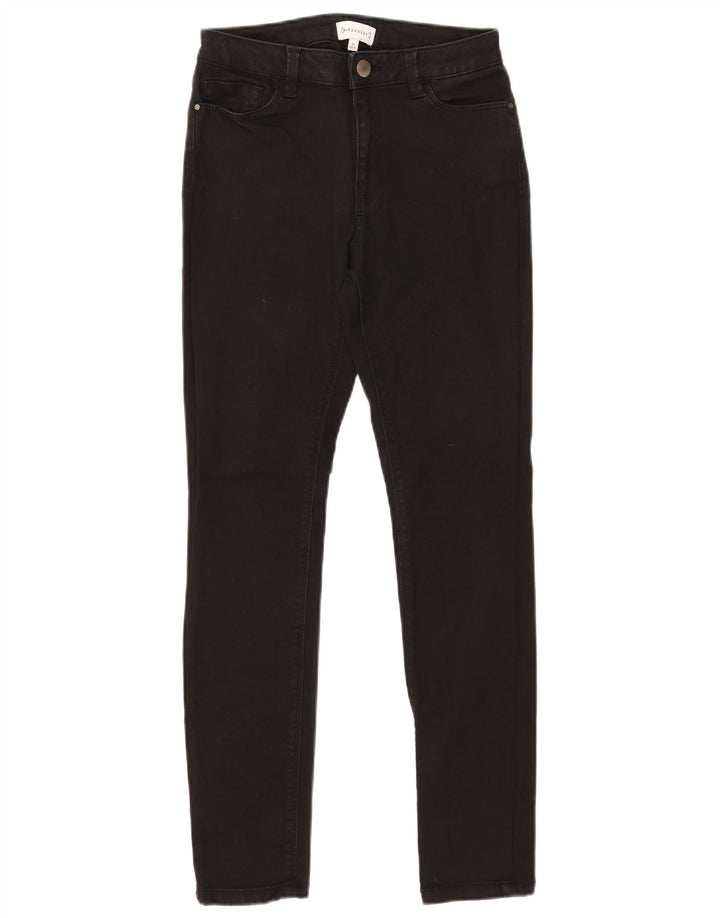 WAREHOUSE Ženske uske traperice UK 10 male W28 L30 crni pamuk