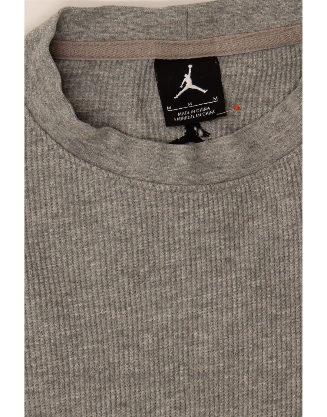 JORDAN Womens Top Long Sleeve UK 14 Medium Grey Cotton Vintage Jordan and Second-Hand Jordan from Messina Hembry 