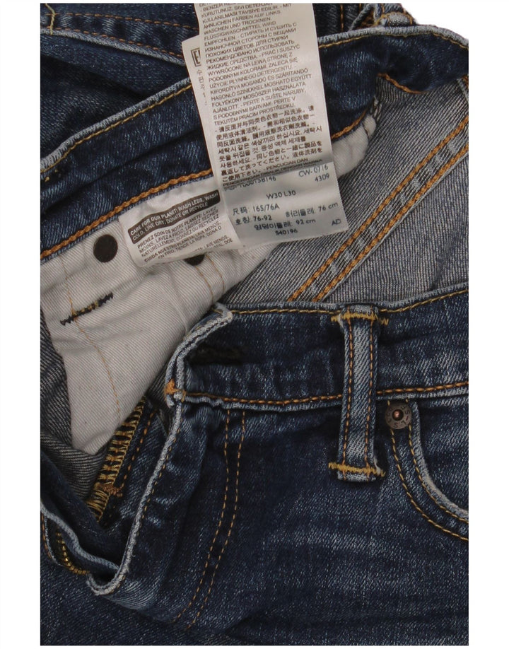 Levi's muške ravne traperice W30 L30 plavi pamuk