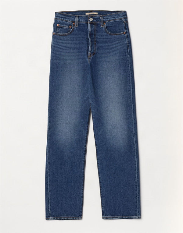 Levi's ženske ravne traperice visokog struka W28 L32 plavi pamuk
