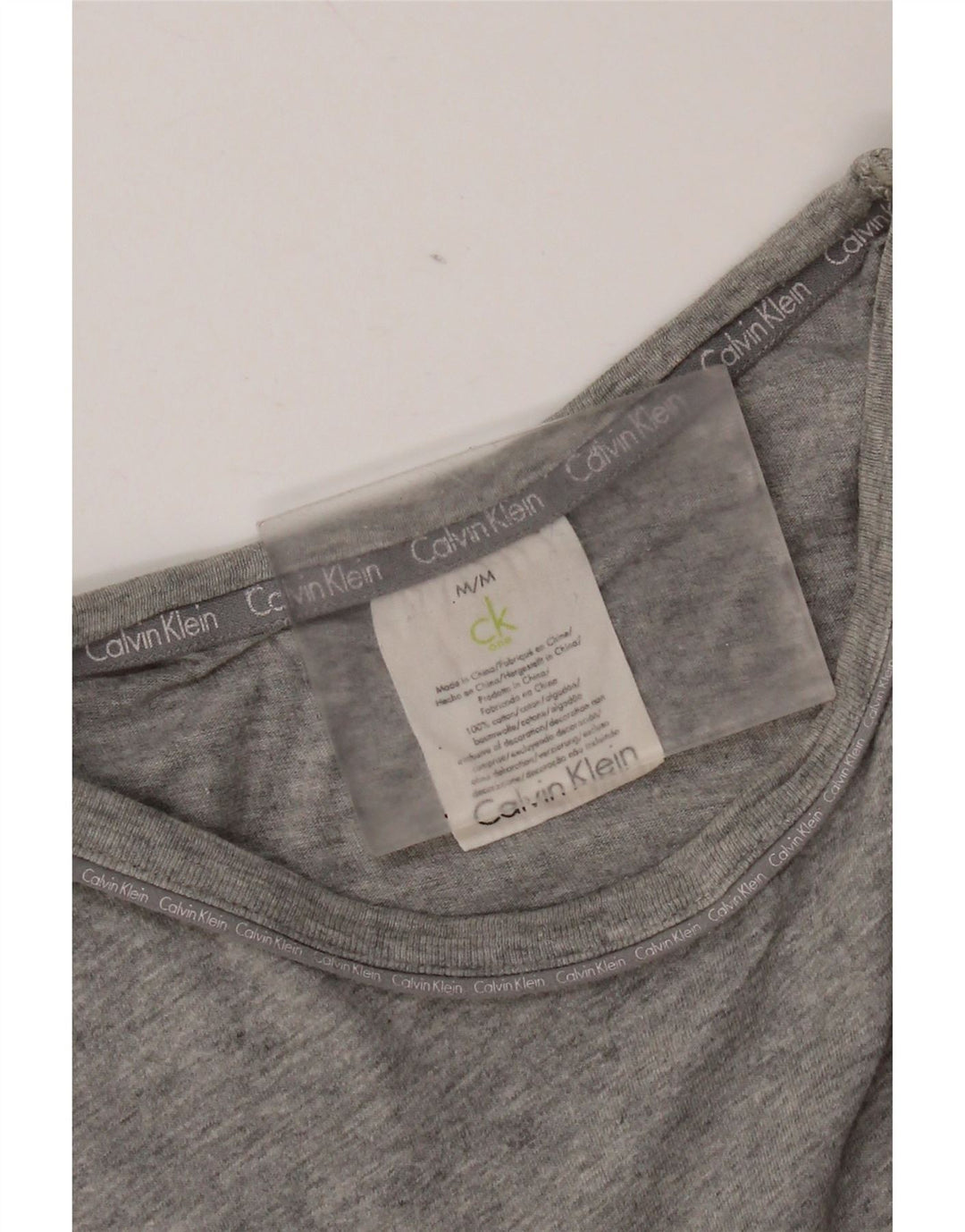 Calvin Klein muška majica kratkih rukava srednje sivi flekasti pamuk