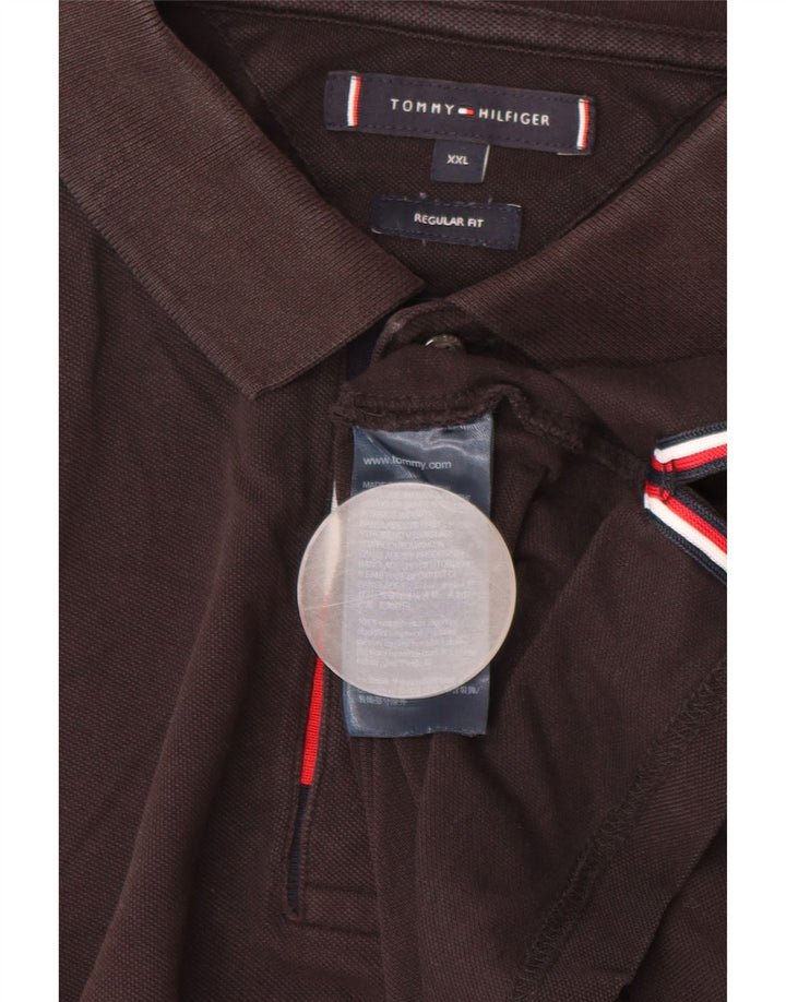 TOMMY HILFIGER muška polo majica standardnog kroja 2XL crni pamuk