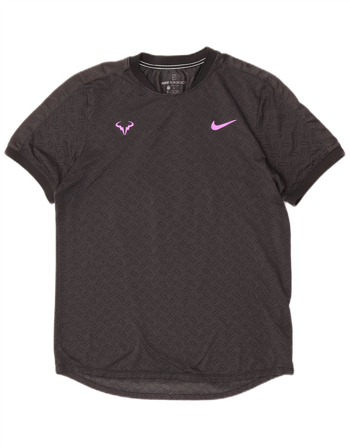 Nike muška majica kratkih rukava srednje siva geometrijska