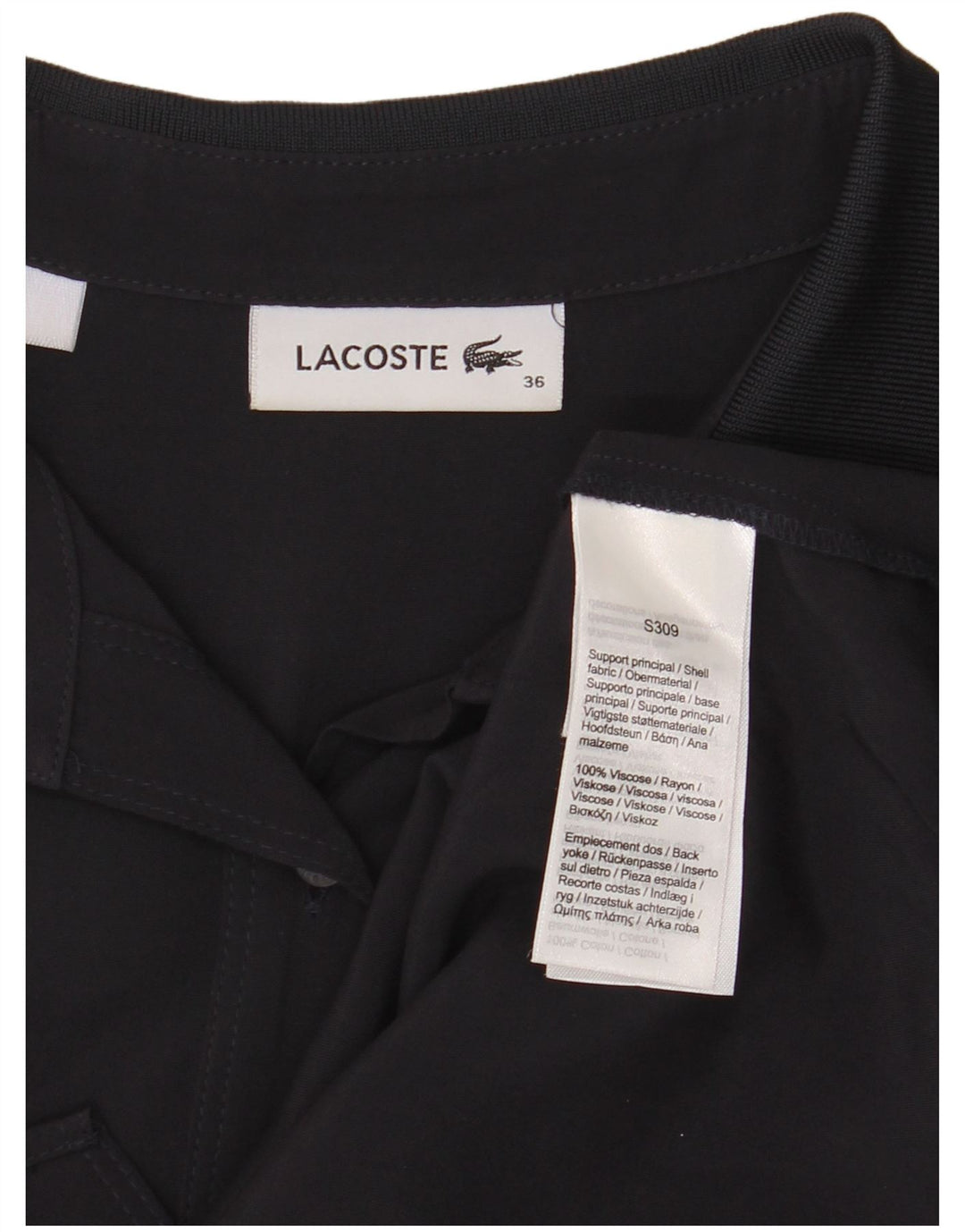 Lacoste ženska košulja veličina 36 mala crna viskoza