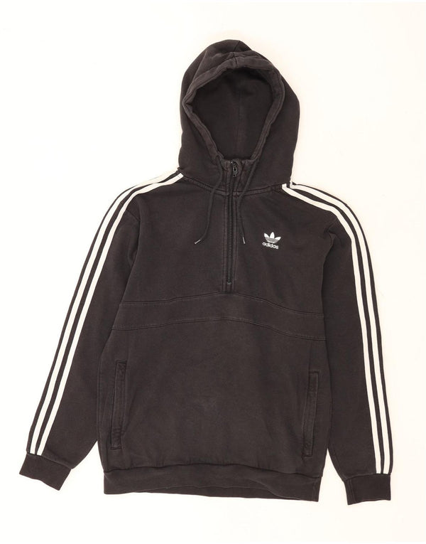 Adidas muška majica s kapuljačom s patentnim zatvaračem, mali crni pamuk