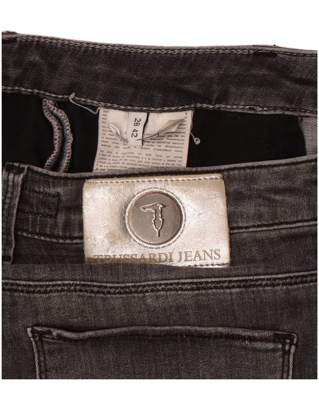 Trussardi ženske uske traperice W28 L28 sive