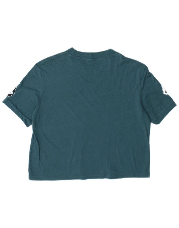 Volcom ženska majica kratkih rukava širokih krojeva s grafičkim motivima, veličina 4/6, mala plava