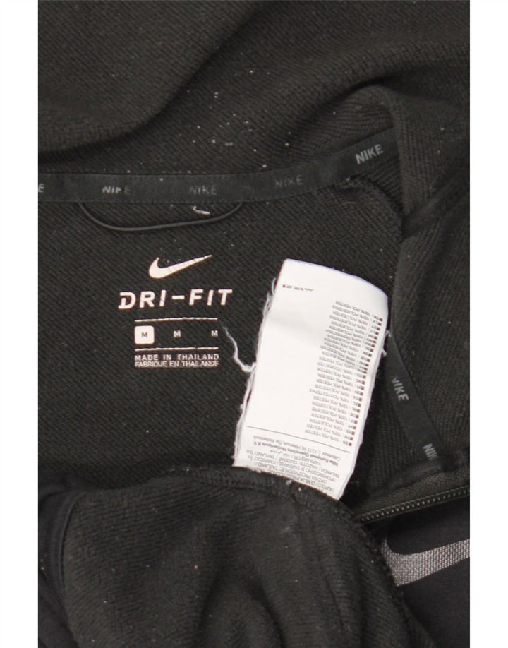 Nike Dri Fit Zip pulover s kapuljačom Srednji crni poliester