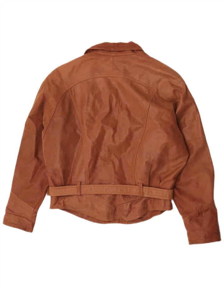 Vintage ženska kožna jakna UK 18 XL smeđa