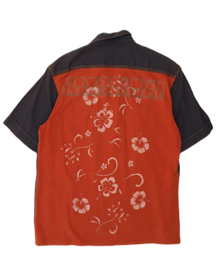 NAPAPIJRI muška grafička košulja kratkih rukava srednje tamnoplave cvjetne boje